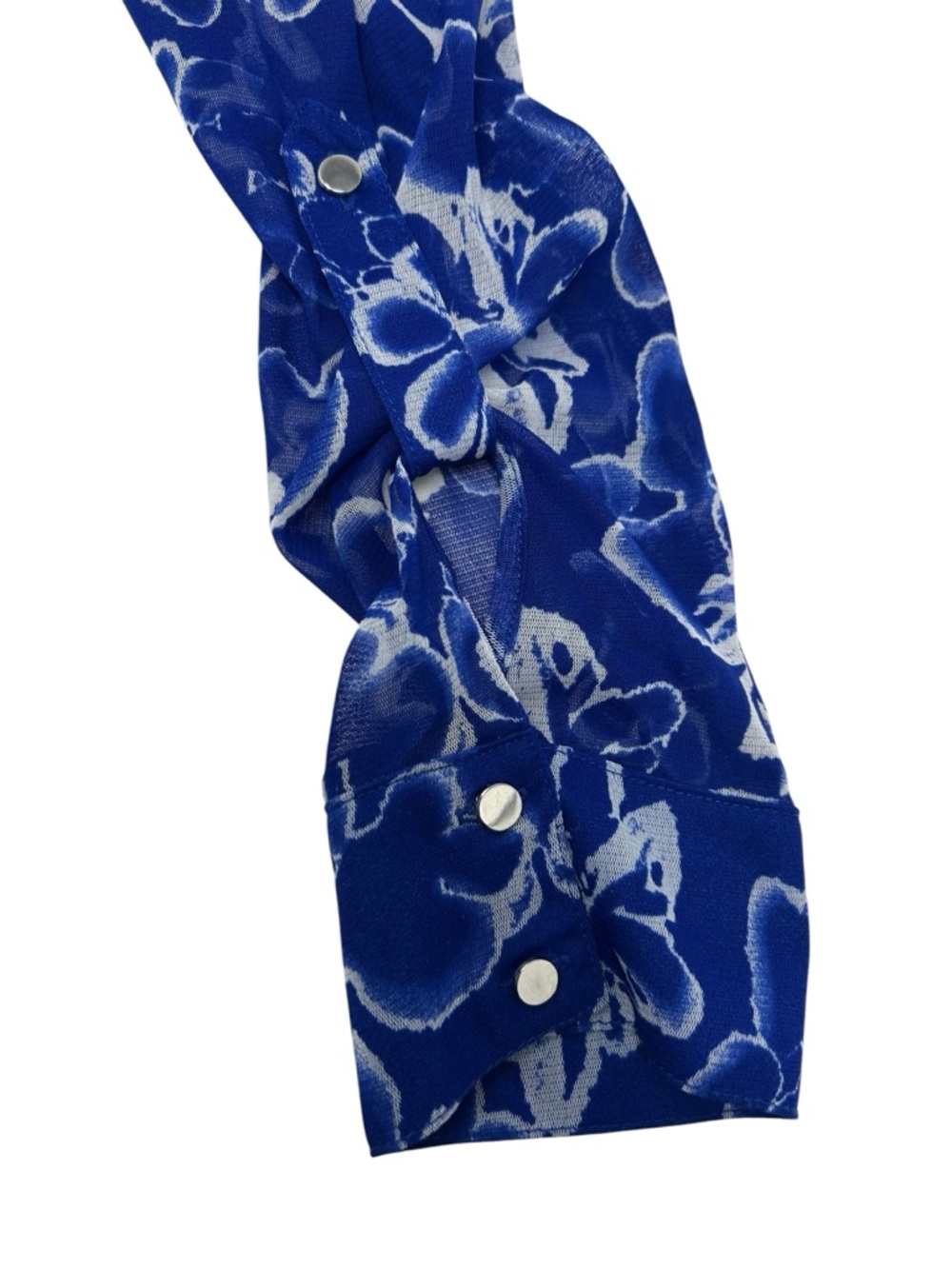 I.N.C. International Concepts Blue and White Floral Blouse XL - Picture 7 of 7
